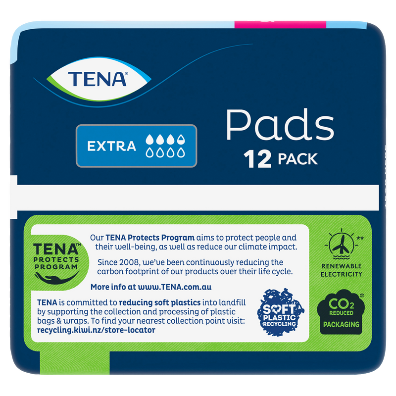 Tena Pads Extra Standard Length 12 Pads