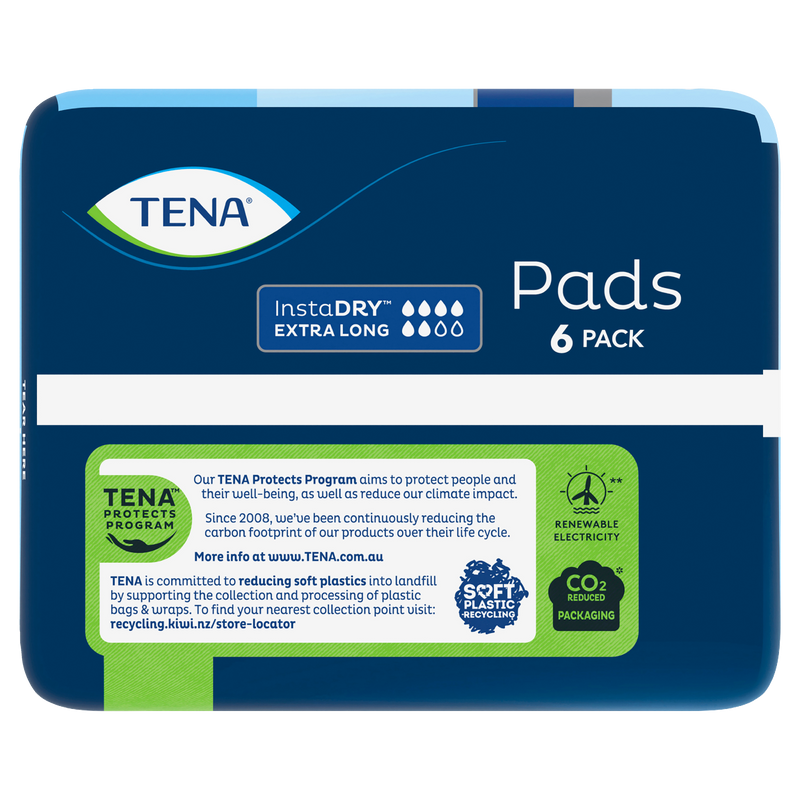 TENA Pads InstaDRY™ Extra Long Length 6 Pack