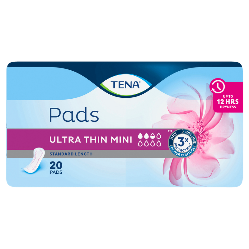 Tena Pads Ultra Thin Mini Standard Length 20 Pads