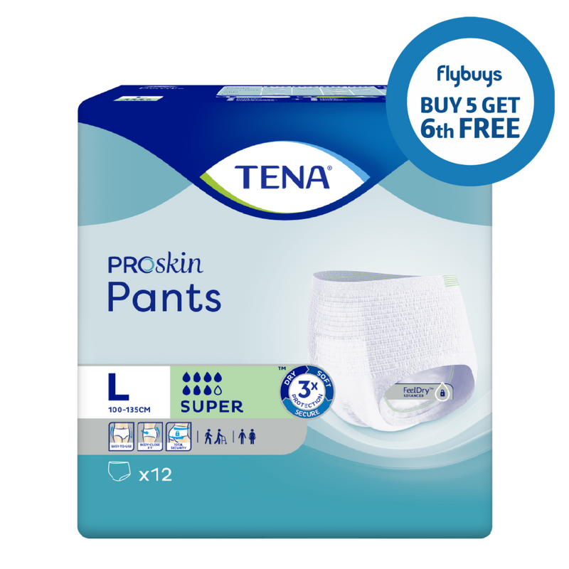 TENA ProSkin Pants Super Large (L) 12 Pack