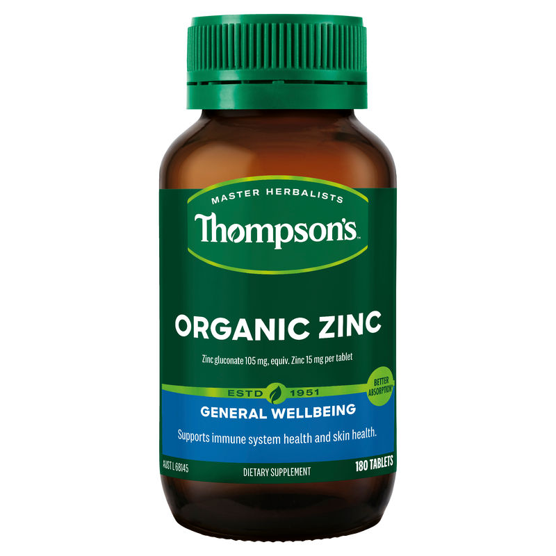 Thompson's Organic Zinc 180 tabs