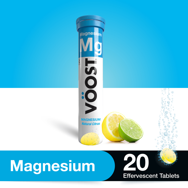 VÖOST Magnesium Natural Citrus Effervescent Tablets 20 Pack