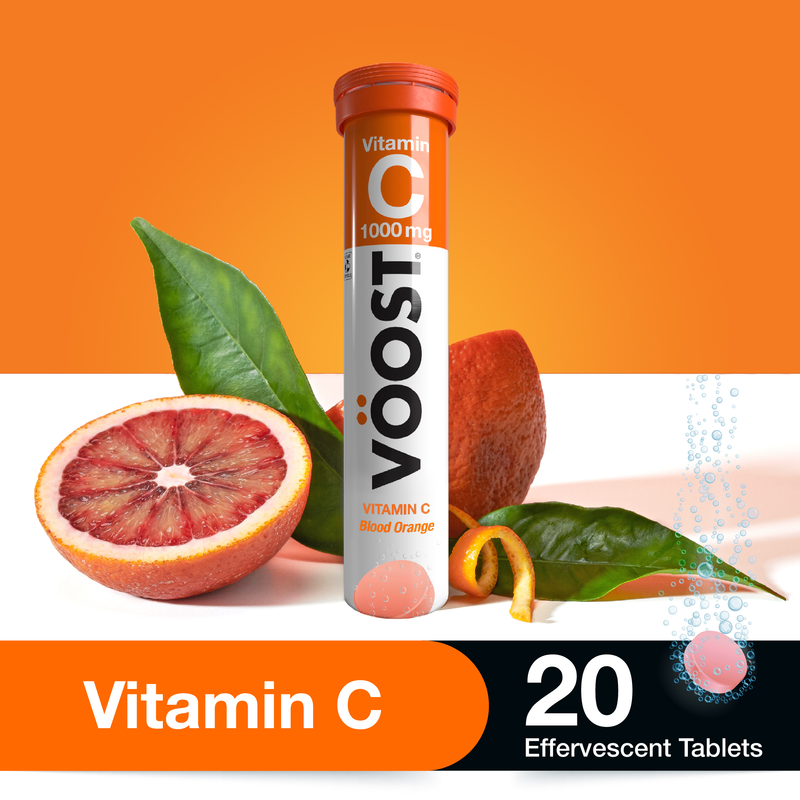 VÖOST Vitamin C Blood Orange Effervescent Tablets 20 Pack