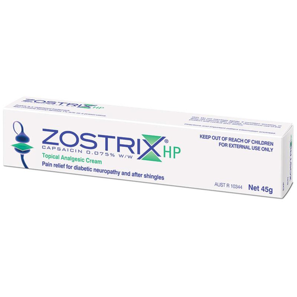 ZOSTRIX HP capsaicin 0.075%w/w cream tube 45g