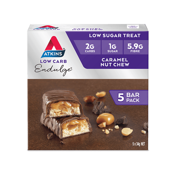 Atkins Endulge Caramel Nut Chew 5 Pack - Aussie Pharmacy