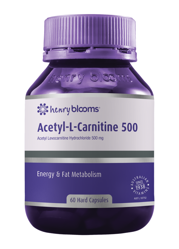 Henry Blooms Acetyl-L-Carnitine 500 60 Capsules