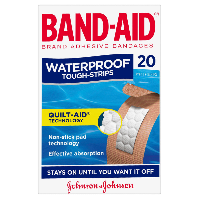 Band-Aid Waterproof Tough Strips 20 Pack - Aussie Pharmacy