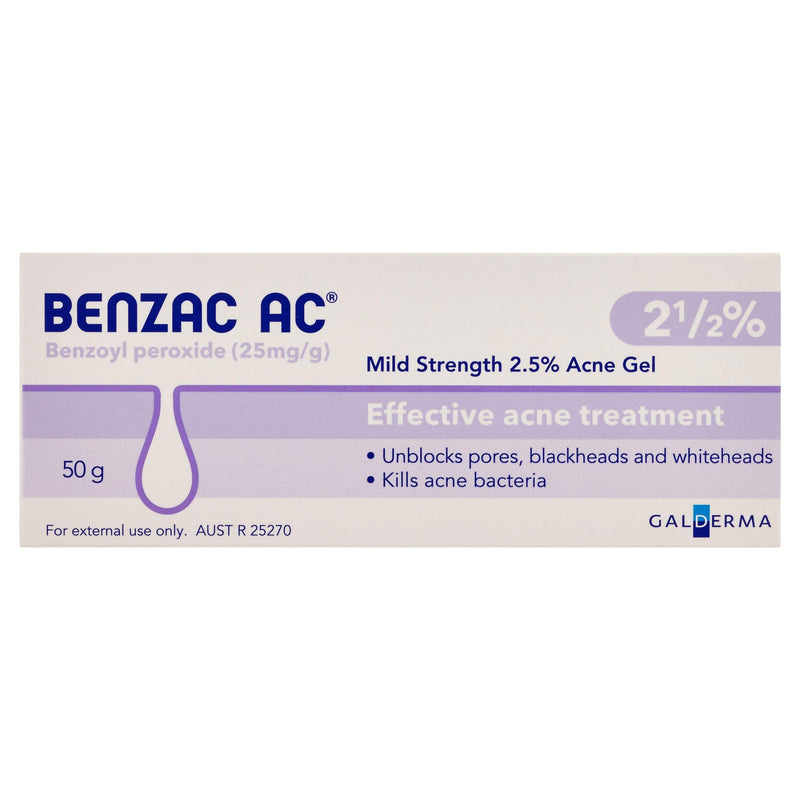 Benzac AC 2.5% Gel 60g - Aussie Pharmacy