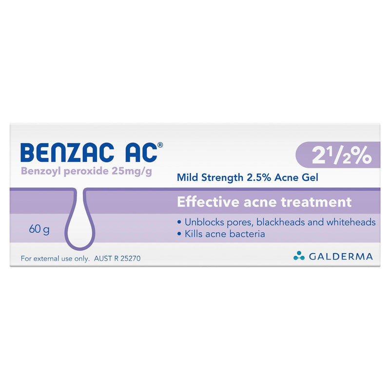 Benzac AC 2.5% Gel 60g - Aussie Pharmacy