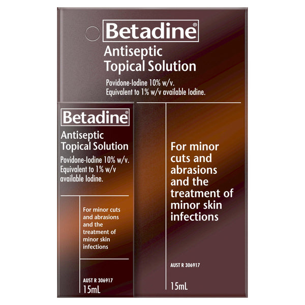 Betadine Antiseptic Topical Solution 15ml - Aussie Pharmacy