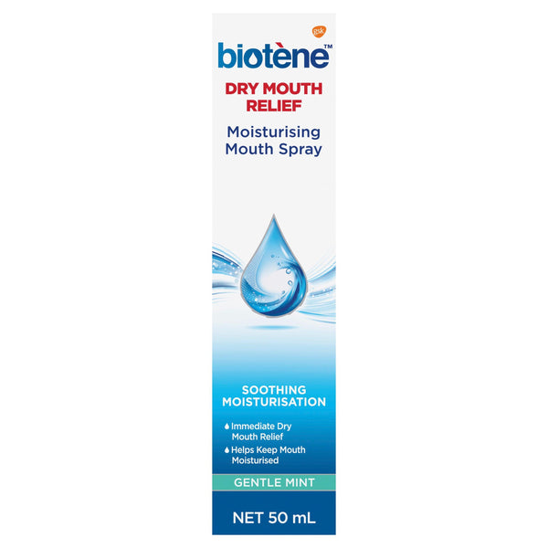 Biotene Dry Mouth Relief Moisturising Mouth Spray Gentle Mint 50mL - Aussie Pharmacy