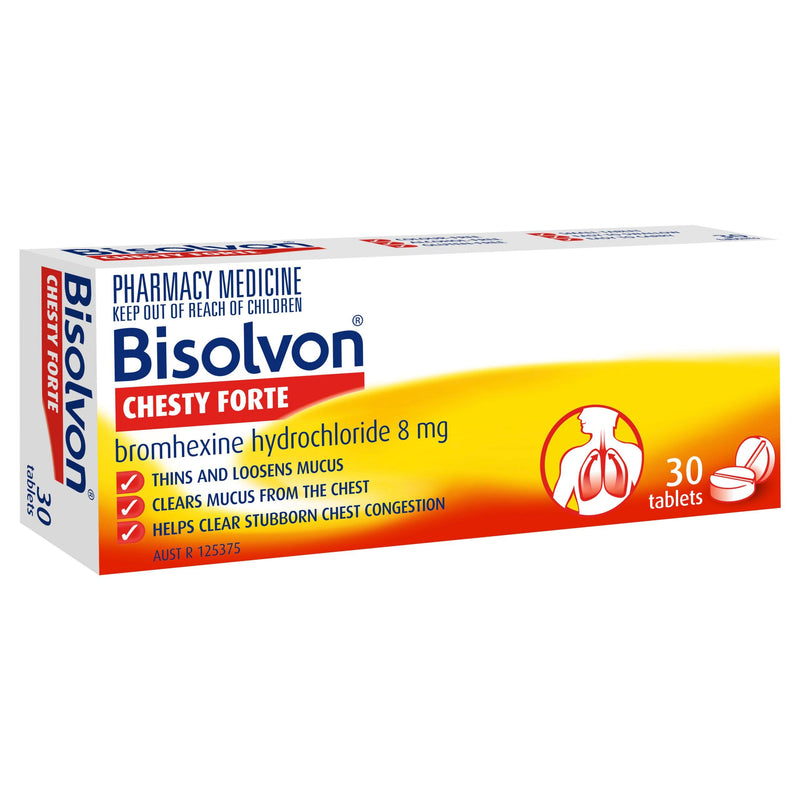 Bisolvon Chesty Forte 30 Tablets - Aussie Pharmacy