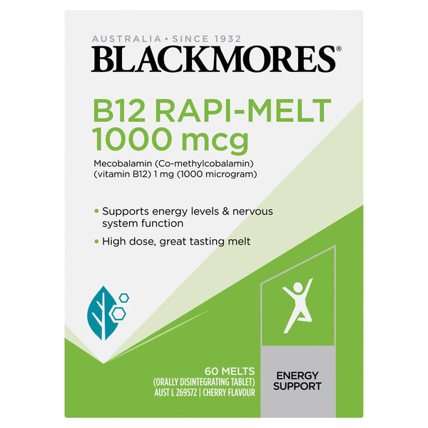 Blackmores B12 Rapi Melt 1000 mcg 60 Melts - Aussie Pharmacy