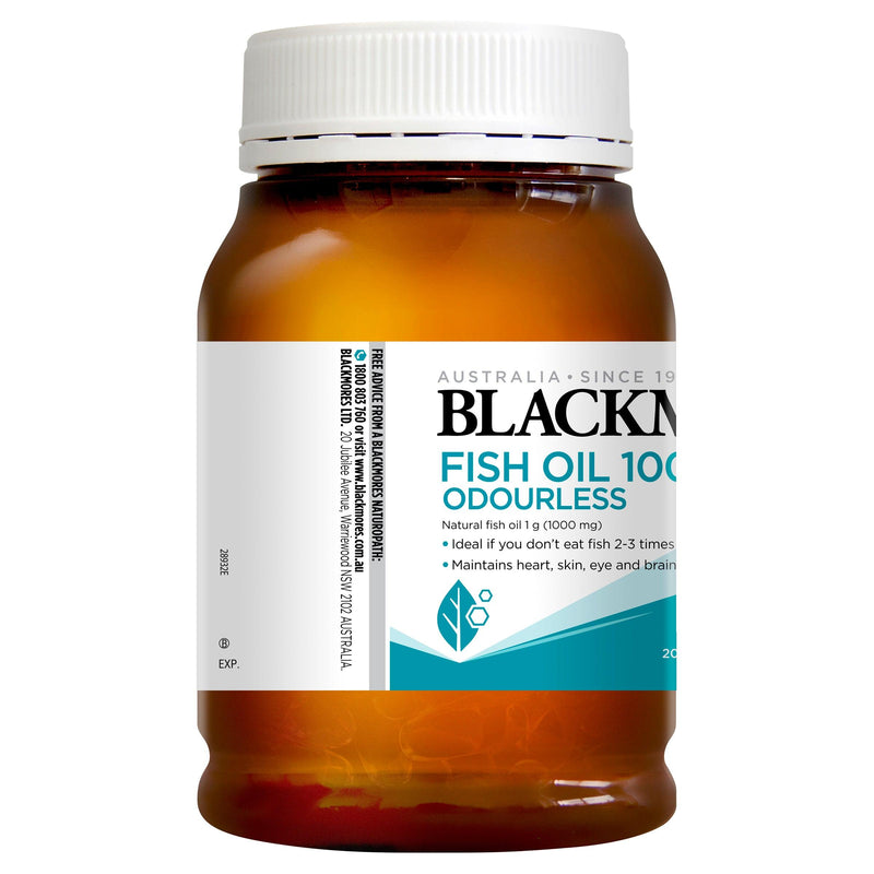 Blackmores Fish Oil 1000 Odourless 200 Capsules - Aussie Pharmacy