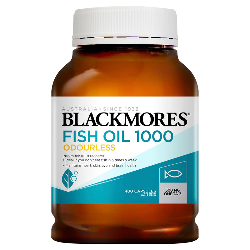 Blackmores Fish Oil Odourless 1000 400 Capsules - Aussie Pharmacy