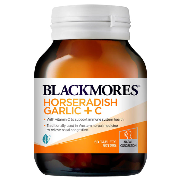 Blackmores Horseradish Garlic + C 50 Tablets - Aussie Pharmacy