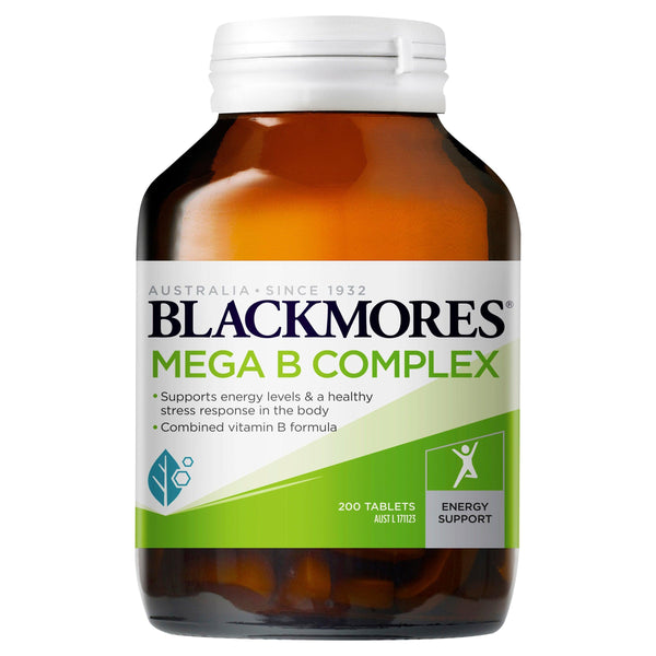 Blackmores Mega B Complex 200 Tablets - Aussie Pharmacy
