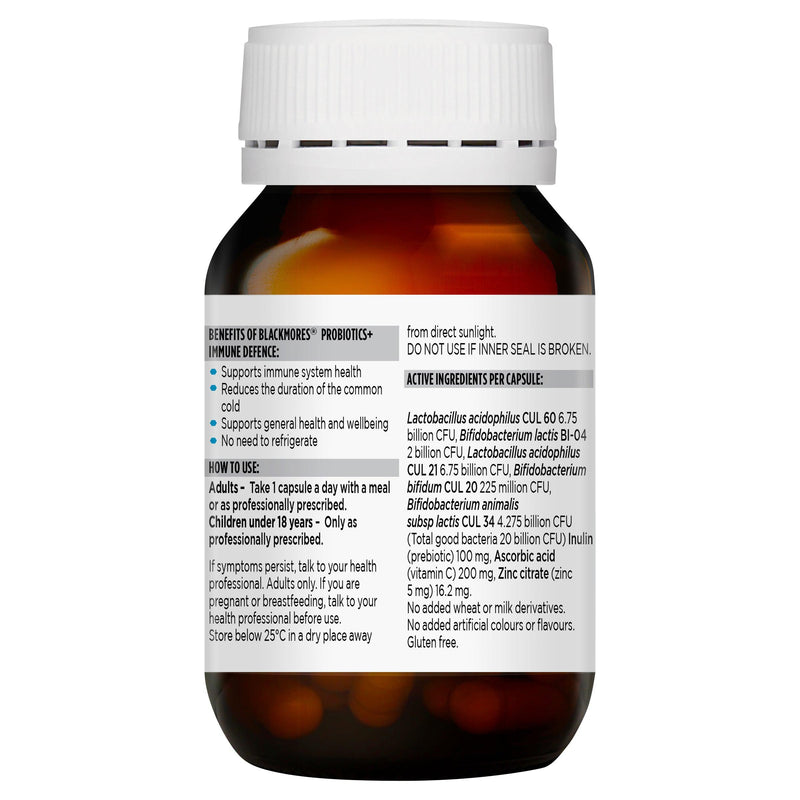 Blackmores Probiotics + Immune Defence 30 Capsules - Aussie Pharmacy