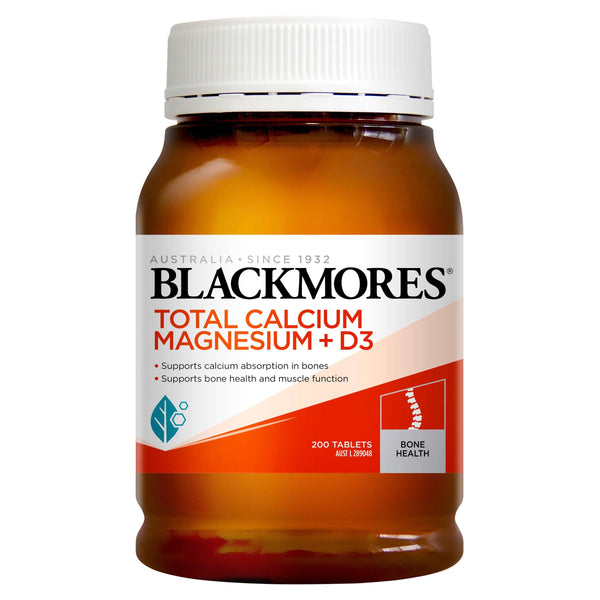 Blackmores Total Calcium Magnesium + D3 200 Tablets - Aussie Pharmacy