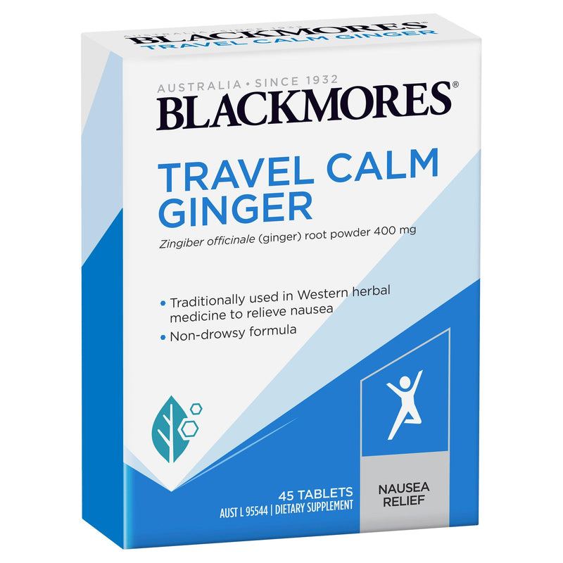Blackmores Travel Calm Ginger 45 Tablets - Aussie Pharmacy