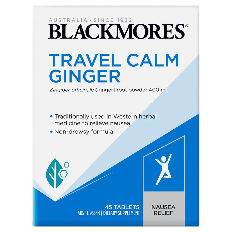 Blackmores Travel Calm Ginger 45 Tablets - Aussie Pharmacy