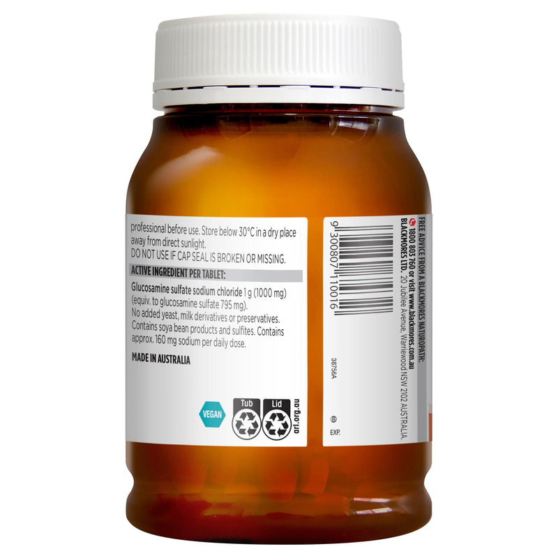 Blackmores Vegan Glucosamine 1000 200 Tablets - Aussie Pharmacy