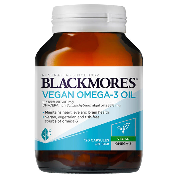Blackmores Vegan Omega-3 Oil 120 Capsules - Aussie Pharmacy