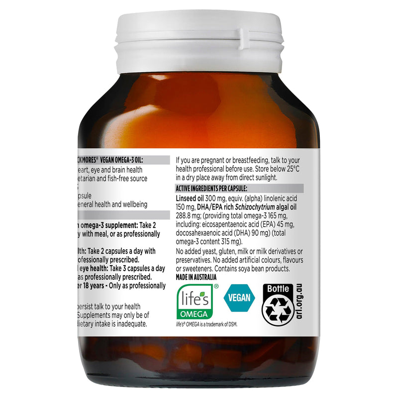 Blackmores Vegan Omega-3 Oil 120 Capsules - Aussie Pharmacy