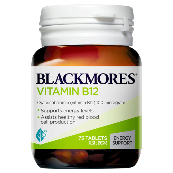 Blackmores Vitamin B12 75 Tablets - Aussie Pharmacy