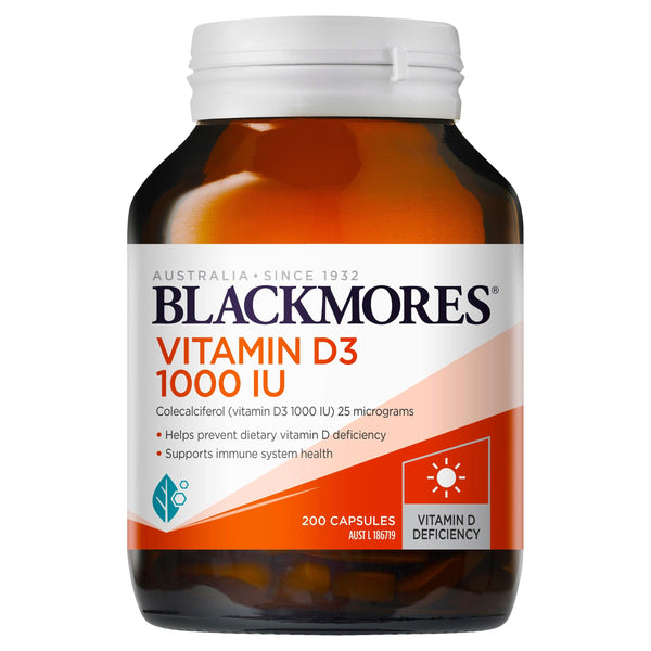 Blackmores Vitamin D3 1000 IU 200 Capsules - Aussie Pharmacy