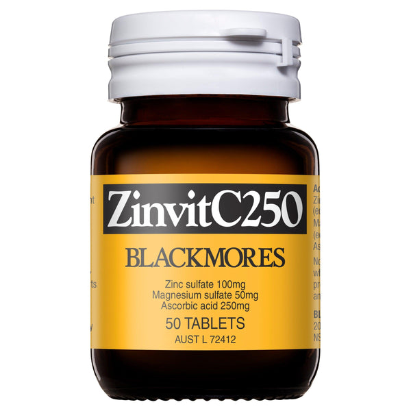Blackmores ZinvitC250 50 Tablets - Aussie Pharmacy