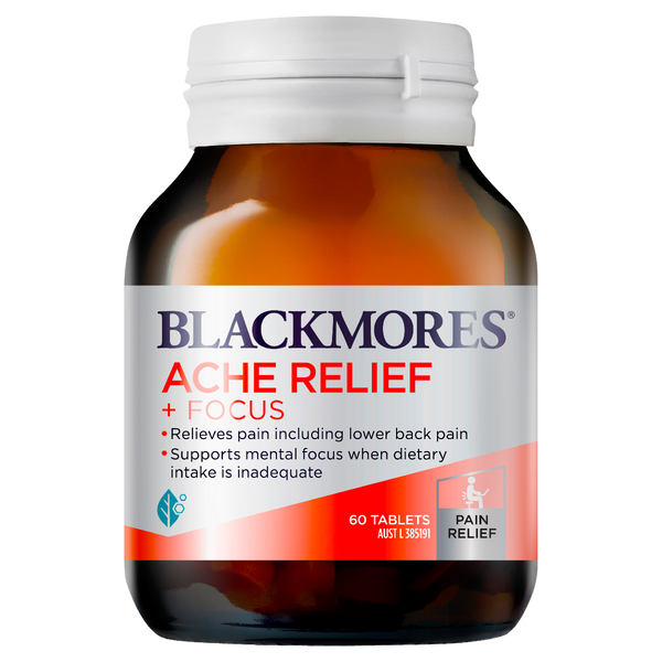 Blackmores Ache Relief + Focus 60 Tablets