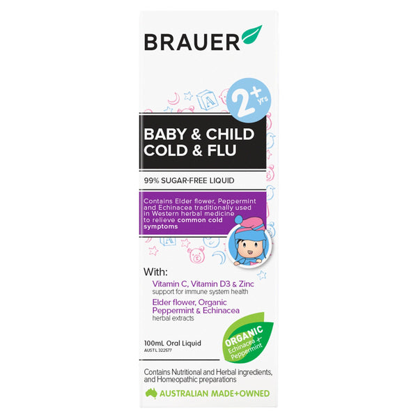 Brauer Baby & Child Cold & Flu 100mL - Aussie Pharmacy