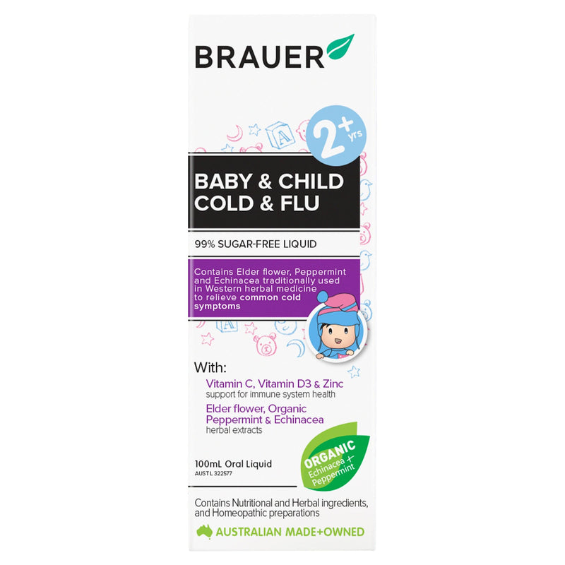 Brauer Baby & Child Cold & Flu 100mL - Aussie Pharmacy