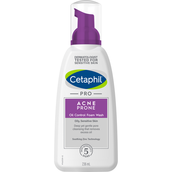 Cetaphil Pro Acne Prone Oil Control Foam Face Wash 236ml
