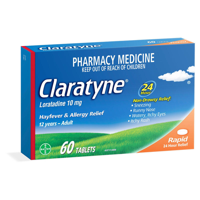 Claratyne Antihistamine Hayfever & Allergy Relief Tablets 60 - Aussie Pharmacy