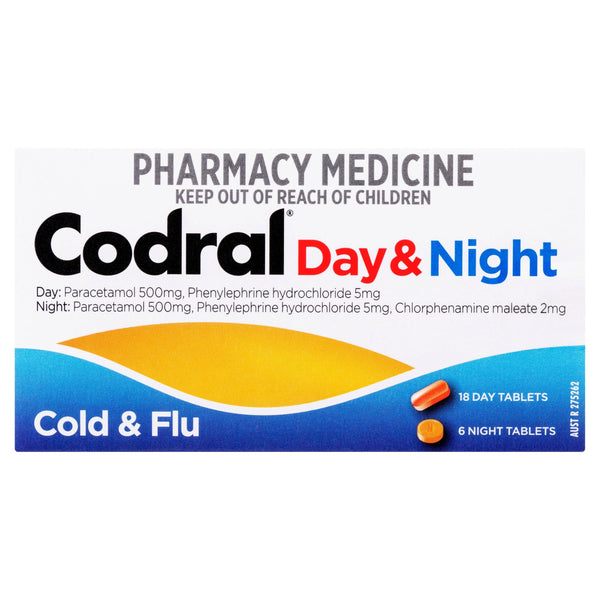 Codral Day & Night Cold & Flu 24 Tablets - Aussie Pharmacy