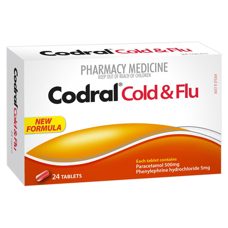 Codral PE Cold & Flu Tablets 24 - Aussie Pharmacy