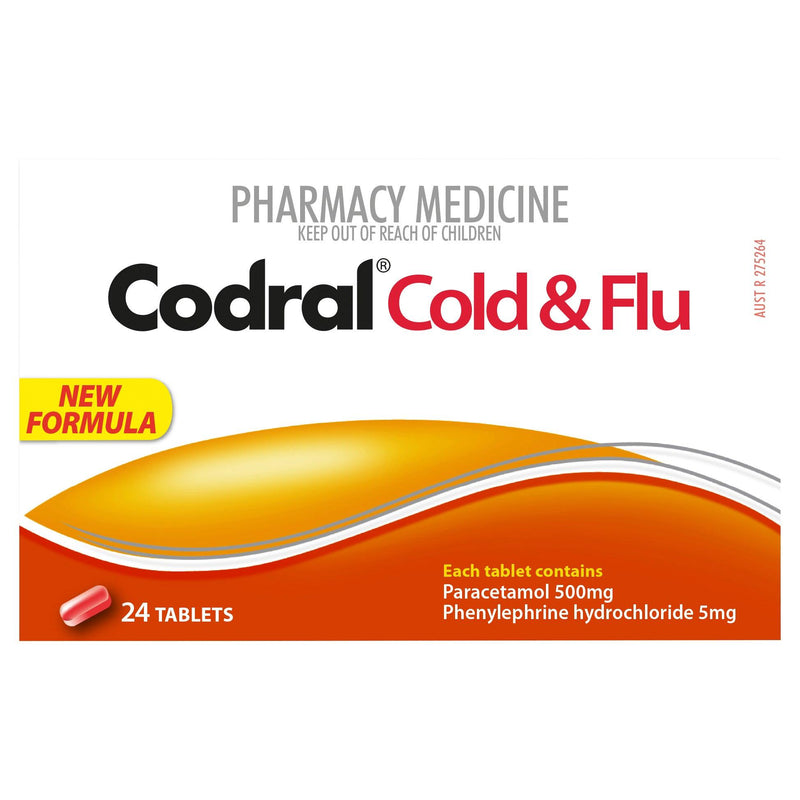 Codral PE Cold & Flu Tablets 24 - Aussie Pharmacy