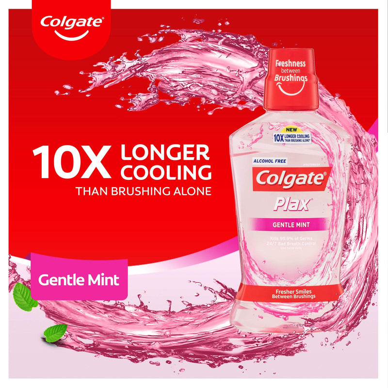 Colgate Plax Alcohol Free Antibacterial Mouthwash Gentle Mint 1L - Aussie Pharmacy