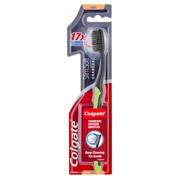 Colgate SlimSoft Charcoal Toothbrush Soft - Aussie Pharmacy