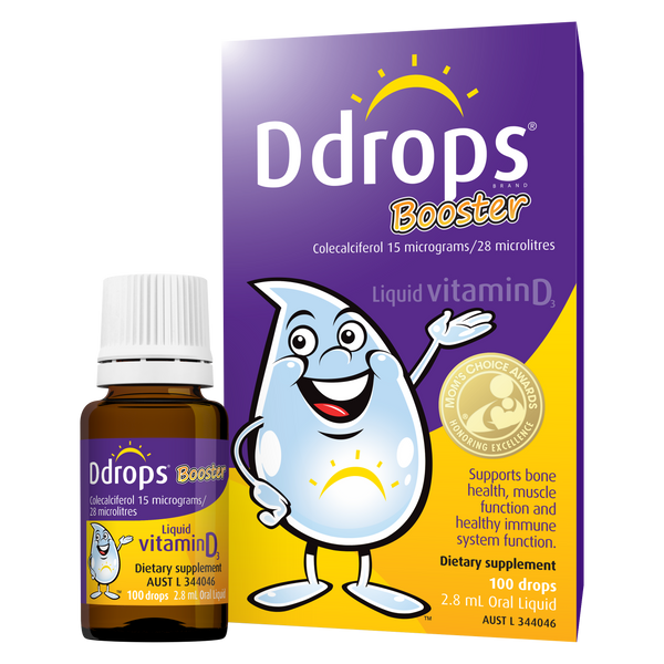 Ddrops Booster Liquid Vitamin D 600IU 2.8ml 100 Drops