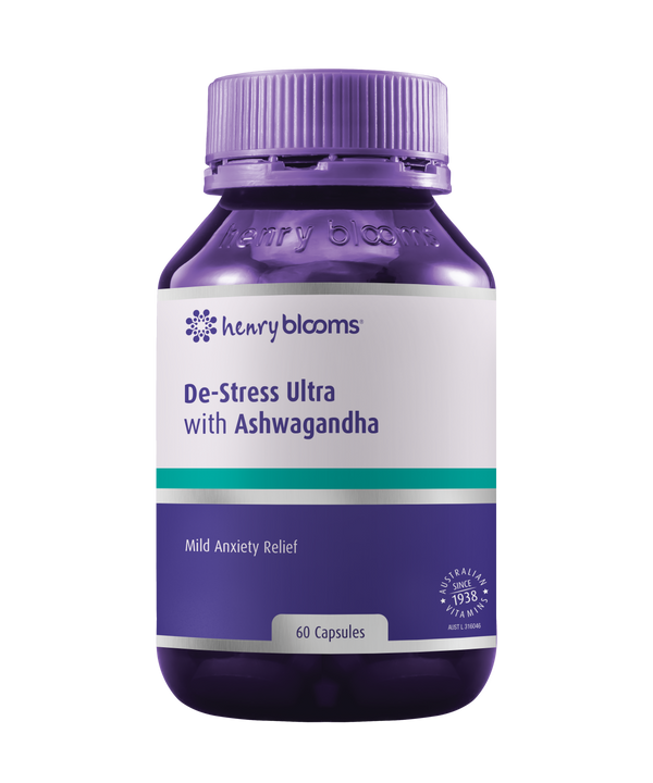 Henry Blooms De-Stress Ultra with Ashwagandha 60 Capsules