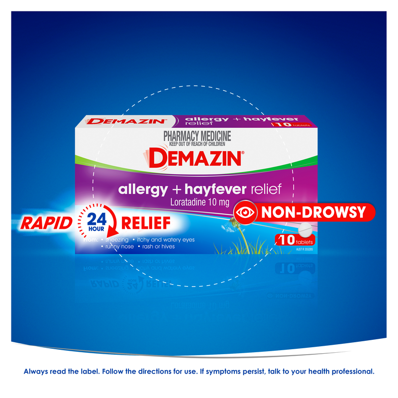 Demazin Allergy + Hayfever Relief 10 Tablets