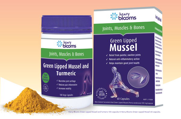 Henry Blooms Green Lipped Mussel and Turmeric 100 Capsules