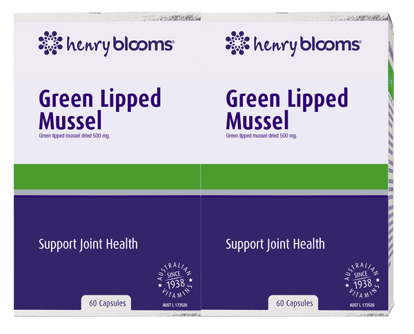 Henry Blooms Green Lipped Mussel 120 Capsules (Twin Pack)