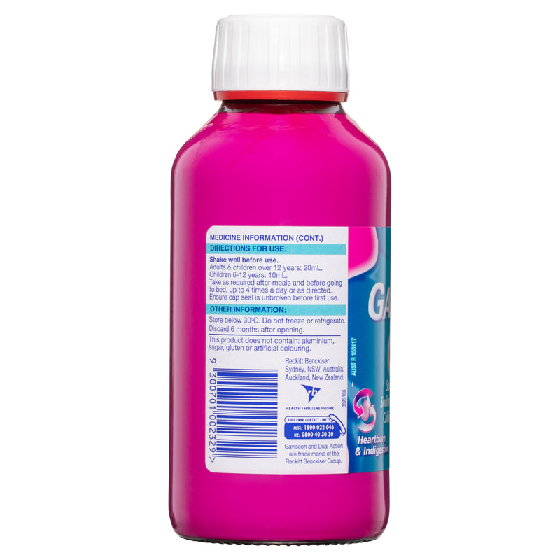 Gaviscon Dual Action Liquid Heartburn & Indigestion Relief 300ml