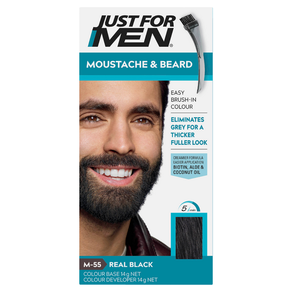 Just For Men Moustache & Beard M55 Real Black