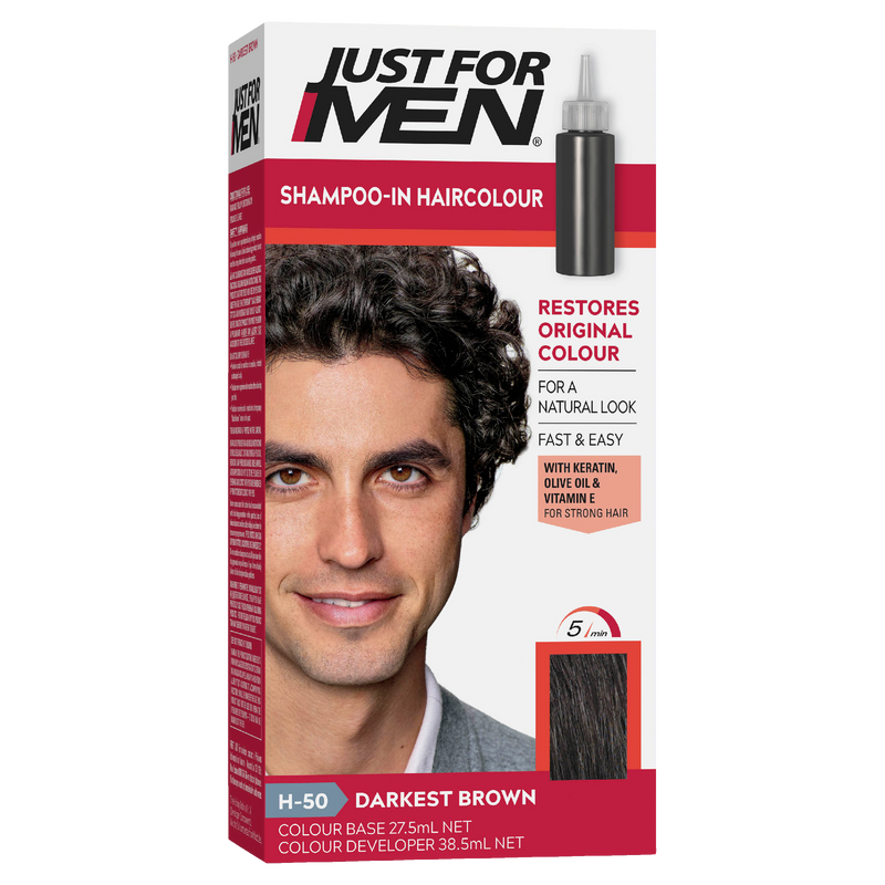 Just For Men Shampoo-In Haircolour H-50 Darkest Brown