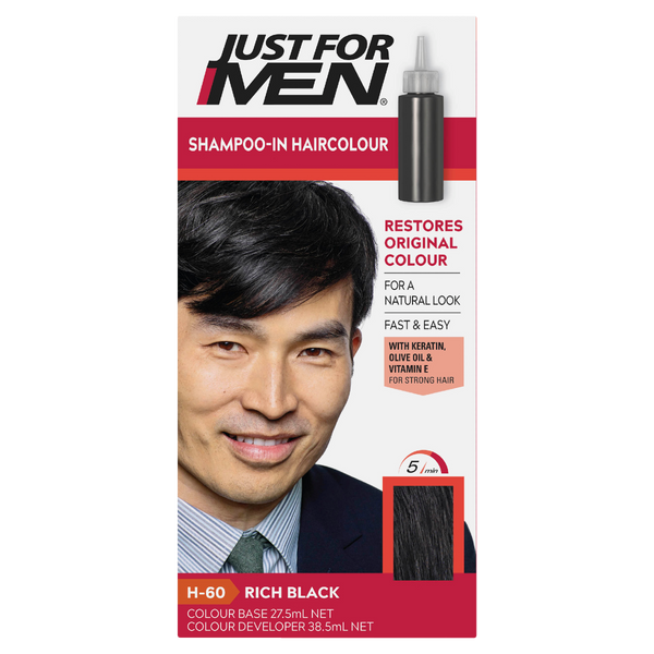 Just For Men Shampoo-In Haircolour H-60 Rich Black